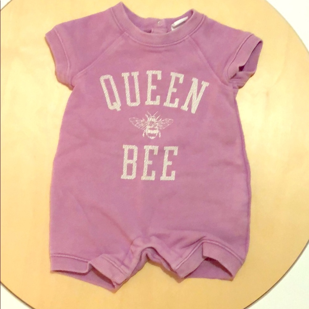 Queen Bee buzz beehive sweatsuit romper